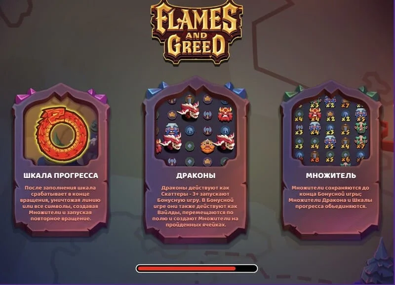 Flames and Greed - екран за зареждане